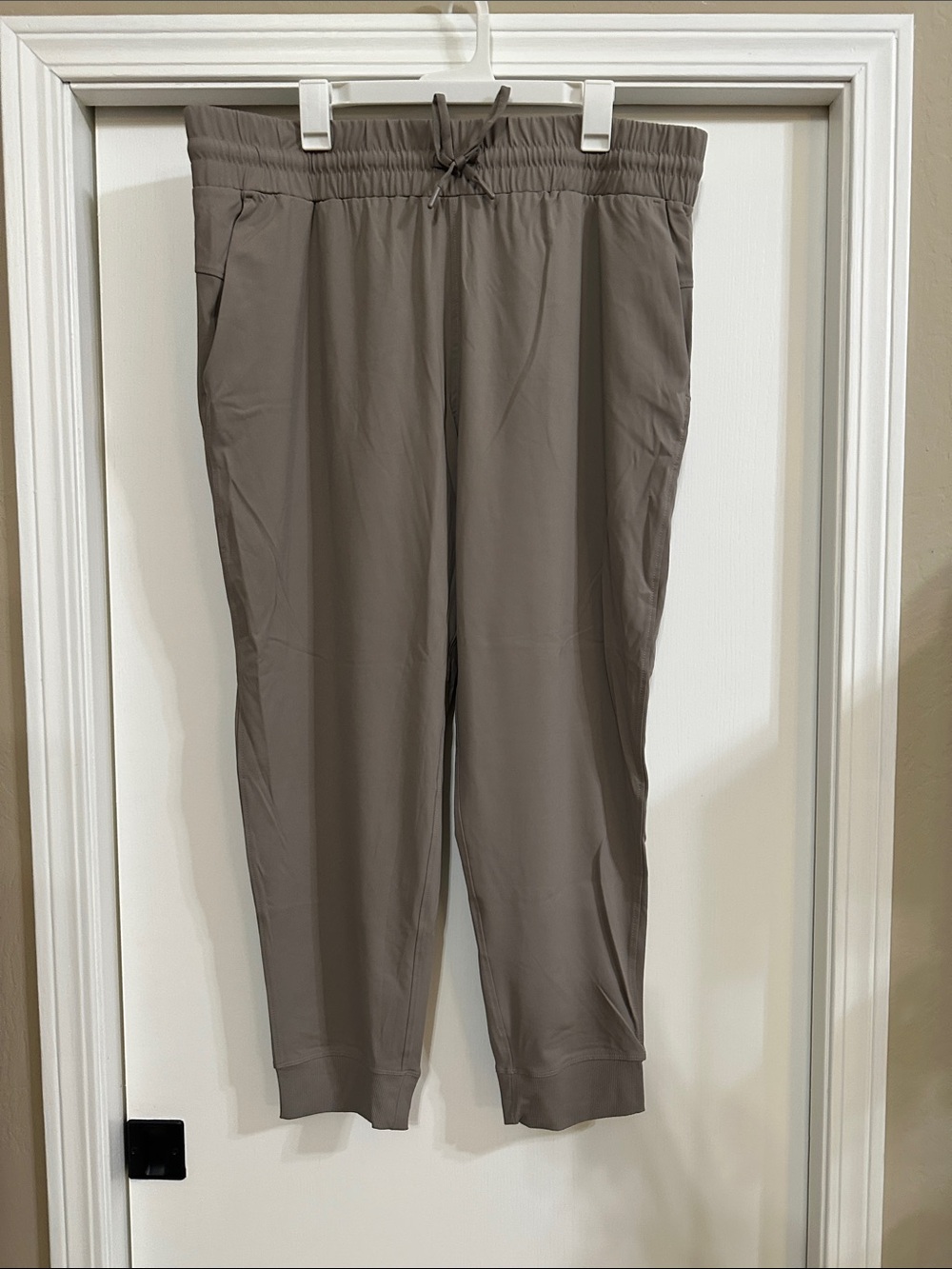 Women's Taupe Drawstring Jogger Pants